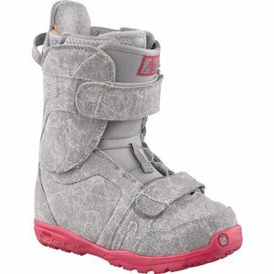 NEW $280 Burton Axel Womens Snowboard Boots! Gray Pink Trim  Size 5.5  Blemishes